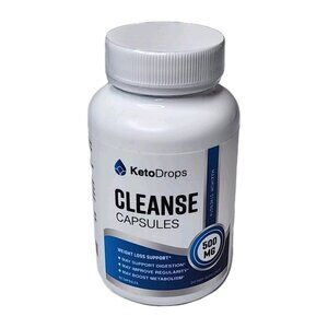 KETO DROPS CAPSULES Cleanse Digestive Health 500 MG 60 COUNT- NEW